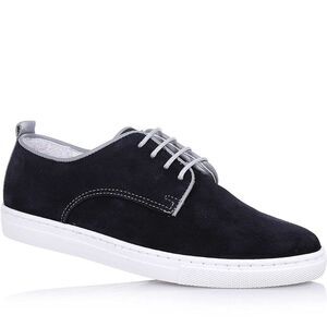 Armani Junior Navy Suede Sneakers